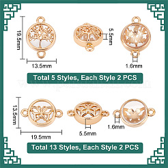 36 шт. 18 стиля стеклянных соединительных подвесок&nbsp;GLAA-PH0002-85