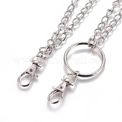 Железные двухъярусные цепные ремни&nbsp;AJEW-WH0098-67B