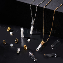 9 комплект 3-х цветных подвесок в виде длинных бутылок из прозрачного стекла&nbsp;FIND-GA0004-62