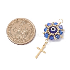 Подвески из стеклянных бусин от сглаза PALLOY-MZ00628-03