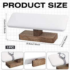 Подставки для браслетов из искусственной кожи с деревянным основанием BDIS-WH0010-11C