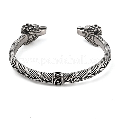 Мужские открытые браслеты-манжеты из нержавеющей стали Viking 304 BJEW-U001-05A-AS