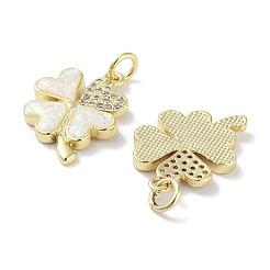 Латунные микропаве прозрачные подвески с фианитом KK-L213-023G