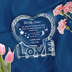 Сердце со словом k9 стеклянные фигурки DJEW-WH0026-004