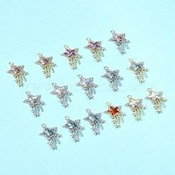 16 шт. 2-х цветные подвески из акрилового сплава с покрытием на стойке&nbsp;FIND-FS0003-40