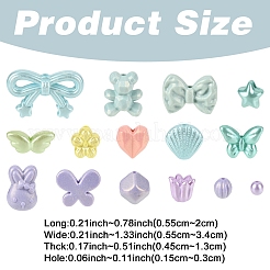 199 шт. непрозрачные акриловые бусины с имитацией жемчуга OACR-YW0003-13