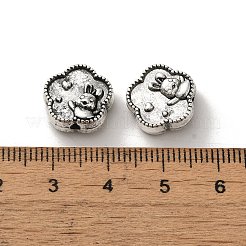 Сплавочные овальные бусины тибетского стиля  PALLOY-P302-12C-AS