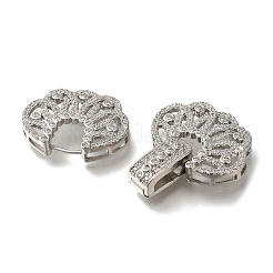 Стойка покрытие цветок латунь микропаве прозрачный кубический цирконий складные застежки KK-H512-06P