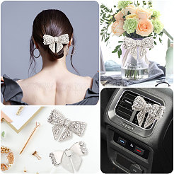 2 шт. съемный бант для украшения обуви из ткани&nbsp;AJEW-CA0004-21B