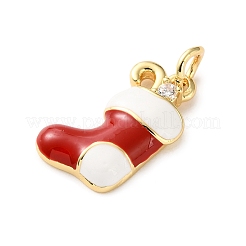 Латунные микро проложить кубического циркония подвески KK-I383-01G-04