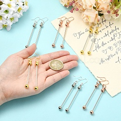 3 пара двухцветных пластиковых сережек-подвесок&nbsp;EJEW-YW0001-20