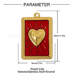 Подвески из нержавеющей стали 304 с эмалью&nbsp;STAS-OY004-75G
