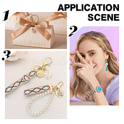 Абс пластик имитация жемчуга маркеры петель HJEW-AB00188