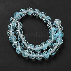 Ручной работы ухабистым Шарики Lampwork&nbsp;LAMP-E023-12