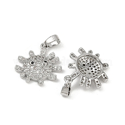 Латунные микро проложить кубического циркония подвески&nbsp;KK-C093-11P