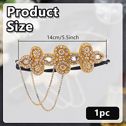 Ободки для волос со стеклянными стразами для женщин OHAR-WH0021-74G