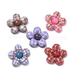 Кабошоны из непрозрачной смолы с клетчатым узором&nbsp;CRES-A061-01B