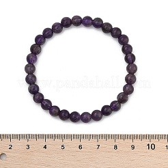 Природный аметист бисера браслеты простирания&nbsp;LS-BJEW-D446-B-47