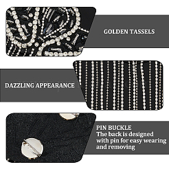 2 шт. кисточка с цветочным узором и стразами с фетровыми эполетами&nbsp;FIND-FH0011-95C