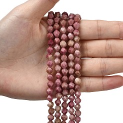 Природные родонит бисер нитей G-Z119-A14-01