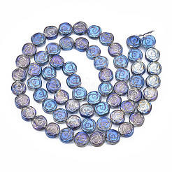 Стеклянные бусины с гальваническим покрытием &nbsp;EGLA-N008-001