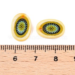 Натуральные пресноводные ракушки с двусторонней печатью овальные подвески&nbsp;SHEL-T020-05D