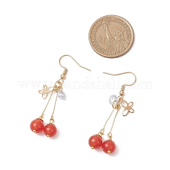 Серьги-подвески «кошачий глаз» из нержавеющей стали 304&nbsp;EJEW-JE06498-02