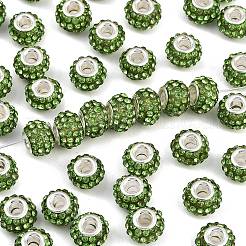 Бусины со стразами из смолы CPDL-H001-10x7mm-15