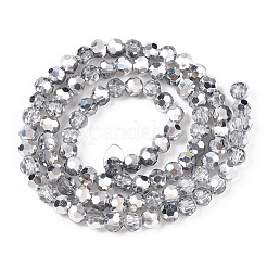 Прозрачные стеклянные бусины гальваническим пряди&nbsp;EGLA-A035-T4mm-M01