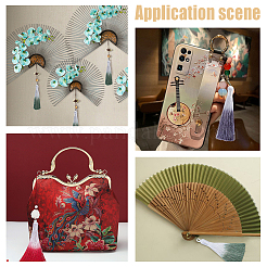 20шт 10 цвета полиэстер кисточка большие подвесные украшения FIND-PH0006-73