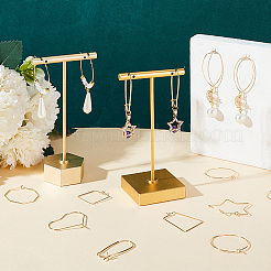 36 шт. 9-х стилевые латунные серьги-кольца&nbsp;KK-PH0005-99