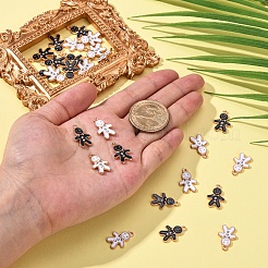 40шт 2 цвета сплава эмалевые подвески&nbsp;ENAM-CJ0002-45