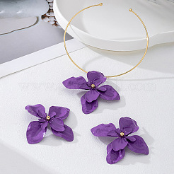 Комплекты из сплава серег-гвоздиков и чокеров с подвесками&nbsp;WG3F7DF-01