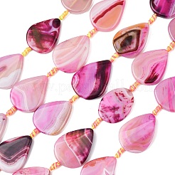 Натуральные полосатые агатовые бусы&nbsp;G-F825-F01-01B