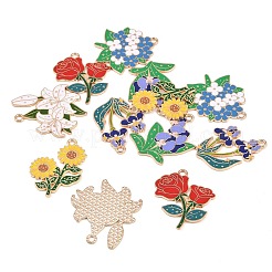 10шт 5 стиля подвески из сплава с эмалью&nbsp;ENAM-L054-02G