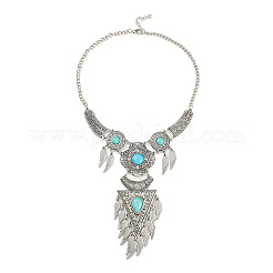 Колье-нагрудник из сплава в богемном стиле NJEW-H021-01AS