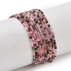 Натуральный розовый турмалин бисер нитей&nbsp;G-F596-06-2mm