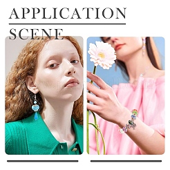 110 шт. 11-х цветные прозрачные бусины из смолы в форме ронделла европейские&nbsp;RESI-YW0005-87