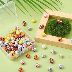 114шт 6 стиля акриловые бусины DIY-FS0002-36