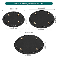 3 шт. 3-х стильное дно сумки из искусственной кожи DIY-PH0006-75A
