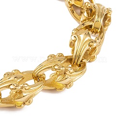 Браслеты из нержавеющей стали 304 с вакуумным покрытием PVD для женщин и мужчин BJEW-L461-04G