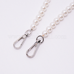 Ручки для мешков с круглыми бусинами из белого акрила&nbsp;LS-FIND-TAC0006-21D-02