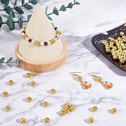 100шт. латунные текстурированные бусины KK-SC0003-40