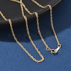 Латунные цепочки из сингапура для женщин и мужчин NJEW-Z068-13G