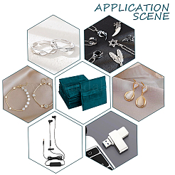 Бархатные мешочки с клапаном для украшений&nbsp;LS-ABAG-WH0038-43D