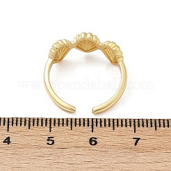 Латунные регулируемые открытые манжеты для женщин RJEW-R032-03G