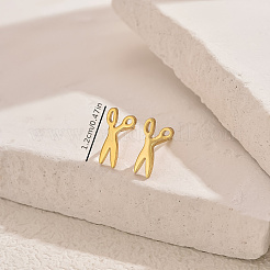 Серьги-гвоздики из нержавеющей стали в форме ножниц LP1180