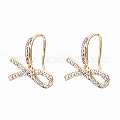Латунные крючки для серьги из чистого циркония KK-S356-135G-NF