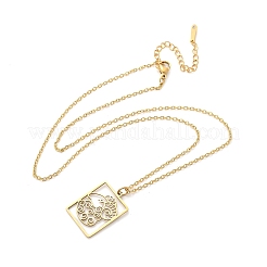 Ожерелье из нержавеющей стали 304 NJEW-D330-01G-01