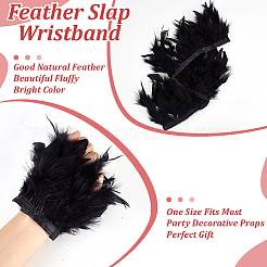 Украшение на манжеты одежды с отделкой из перьев петуха&nbsp;AJEW-WH0696-197A